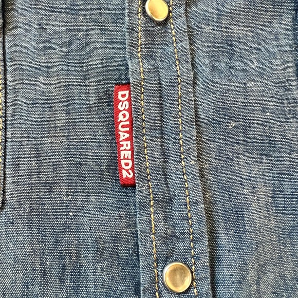 DSquared2 Western Denim Snap Up Shirt - 50 - Picture 4 of 15